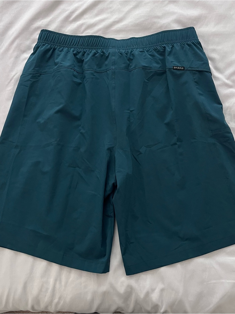 PrAna Vargas Yoga Kelly Green Shorts Athletic Lightweight Elastic Waist XL - Picture 6 of 11